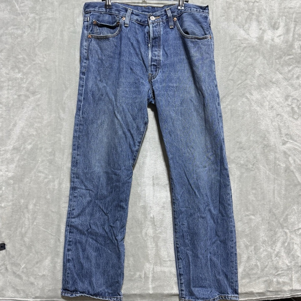 VTG Levi's 501xx Straight Jeans Mens 34x30 Blue Denim Cotton Button Fly 90s